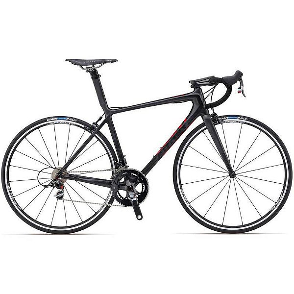 BICICLETA GIANT 700 TCR ADVANCED SL 2 ISP CARBON PRATA VERMELHO TAM L