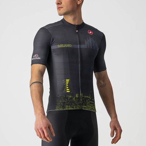 CAMISA CASTELLI MEN - MILANO TT - LIGHT BLACK/DARKSTEEL BLUE-YE/TAM -S