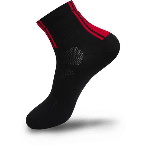 MEIAS FLR ELITE 5.5 PRETA/VERMELHA TAM 43/47