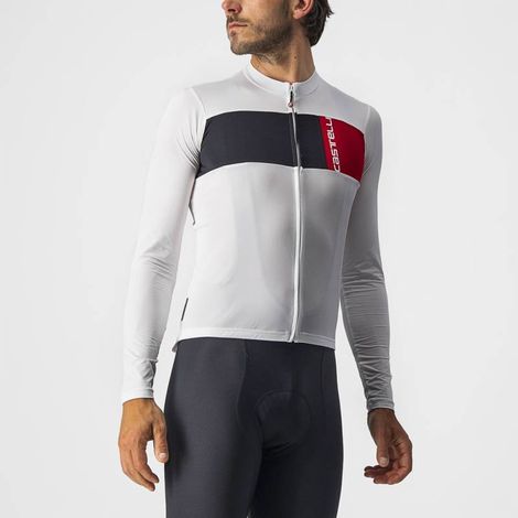 CAMISA CASTELLI MEN - PROLOGO 7 LONG SLEEVE - IVORY-DARK GRAY/SILVER GRAY/TAM L