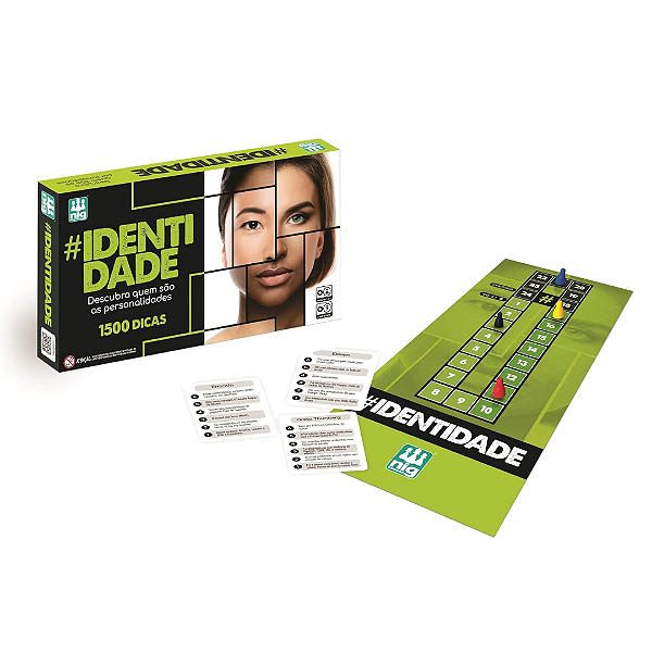 Jogo Tabuleiro Identidade 250 cartas e 1500 dicas para descobrir Nig Brinquedos Educativo