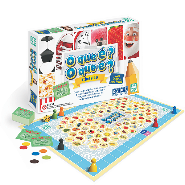 Jogo de Tabuleiro O que é? O que é? Clássico Nig Brinquedos