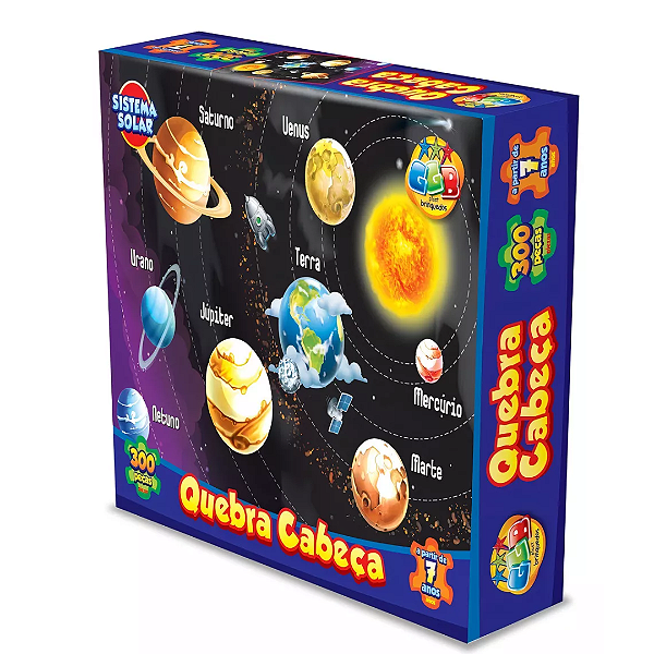Quebra Cabeça Infantil Sistema Solar 300 peças GGB