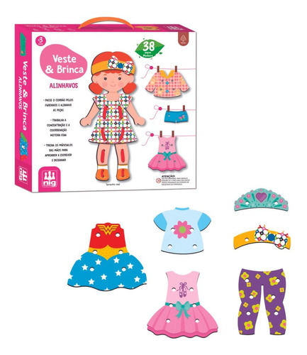 Brinquedo Educativo Em Madeira Veste E Brinca - Alinhavos