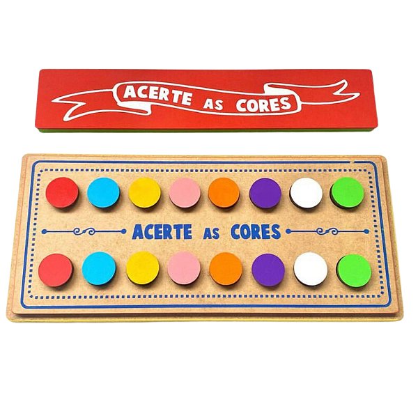 Acerte as Cores Brinquedo Educativo em MDF