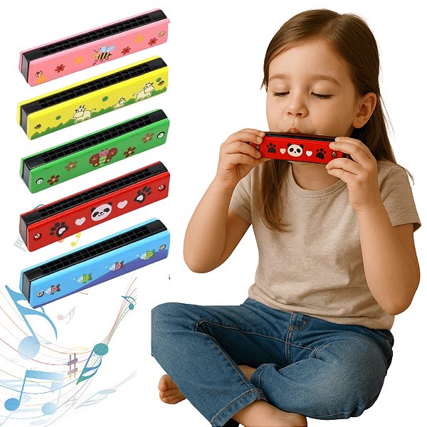 Gaita Brinquedo Musical Divertido Educativo Menino Menina Instrumento Musical Infantil