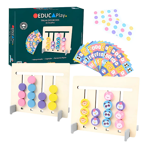 Jogo Educativo Trilha Dos Bichos Raciocínio Lógico Polibrinq