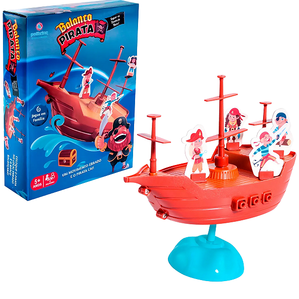Jogo De Mesa Equilibrio Infantil Balanço Pirata Polibrinq