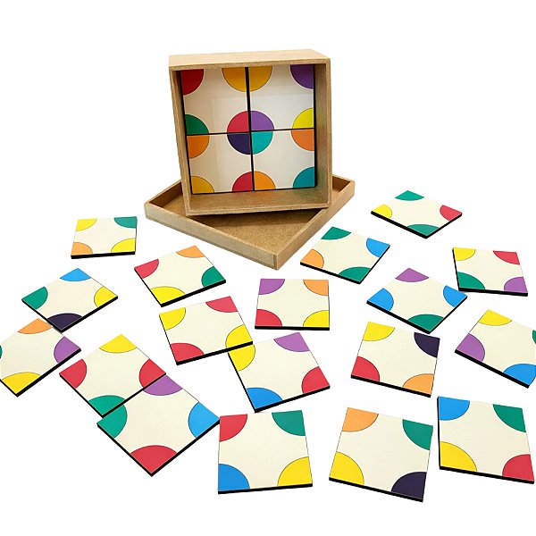 Quebra Cabeça Desafio 24 Peças Coloridas em Madeira Jogo Educativo Estimula Raciocínio Concentração