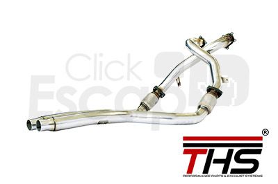DOWNPIPE + MID PIPE THS INOX 304 03 POl. AUDI RS6 RS7 S6 S7 4.0 BITURBO 2012 A 2019