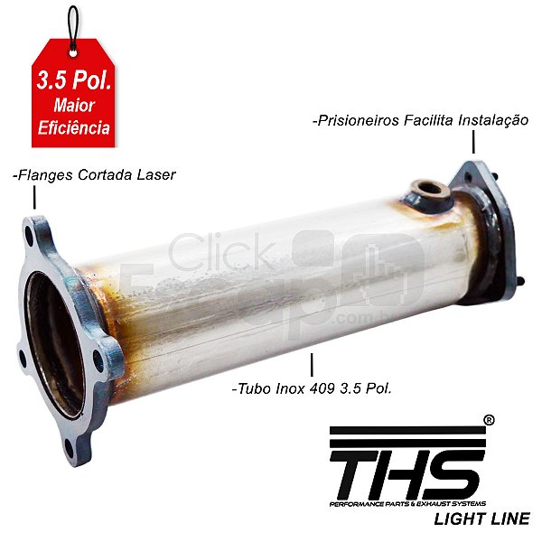 DOWNPIPE THS LIGHT LINE INOX 409 DE 3.5 POL. AUDI A5 A4 Q5 2.0 2016/...