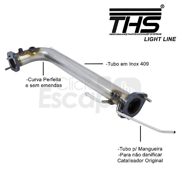 DOWNPIPE DPF DELETE THS LIGHT LINE INOX 409 FRONTIER 2.5 TURBO DIESEL 2013 A 2016