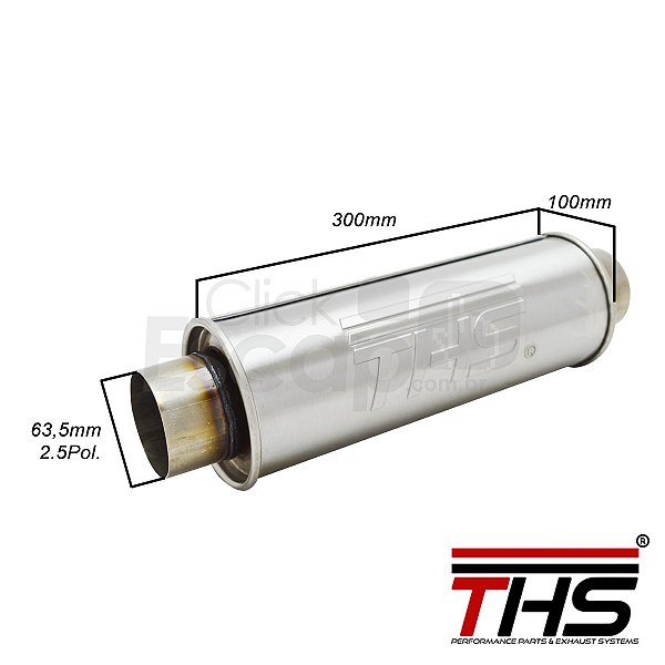 ABAFADOR REDONDO ESPORTIVO UNIVERSAL THS INOX 2.5 POL.