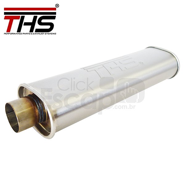 ABAFADOR OVAL ESPORTIVO UNIVERSAL THS INOX 2.0 POL.