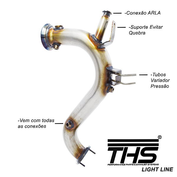 DOWNPIPE THS FIAT TORO JEEP COMPASS RENEGADE COMMANDER RAMPAGE 2.0 TURBO DIESEL SISTEMA ARLA