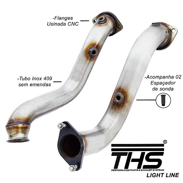 DOWNPIPE INOX 409 3.0 POL. RANGER RAPTOR 3.0 V6 GASOLINA 2023 EM DIANTE