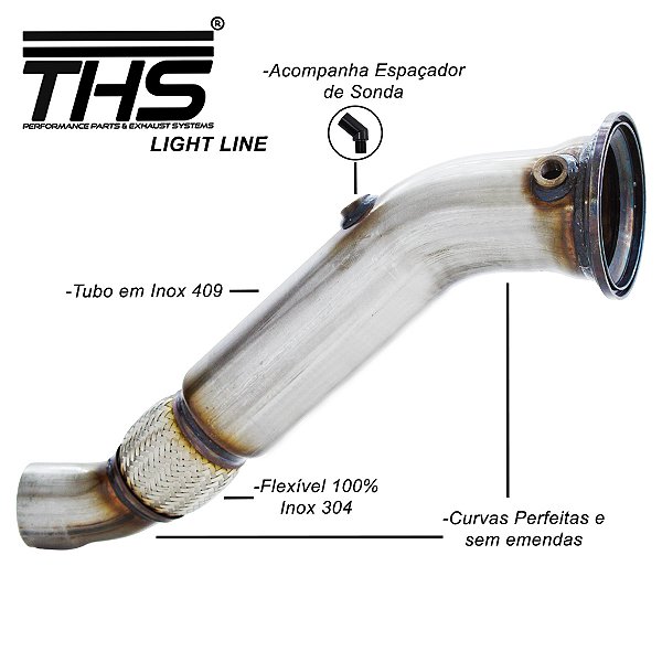DOWNPIPE INOX 409 04 POL. BMW X6 40i B58 HYBRIDA