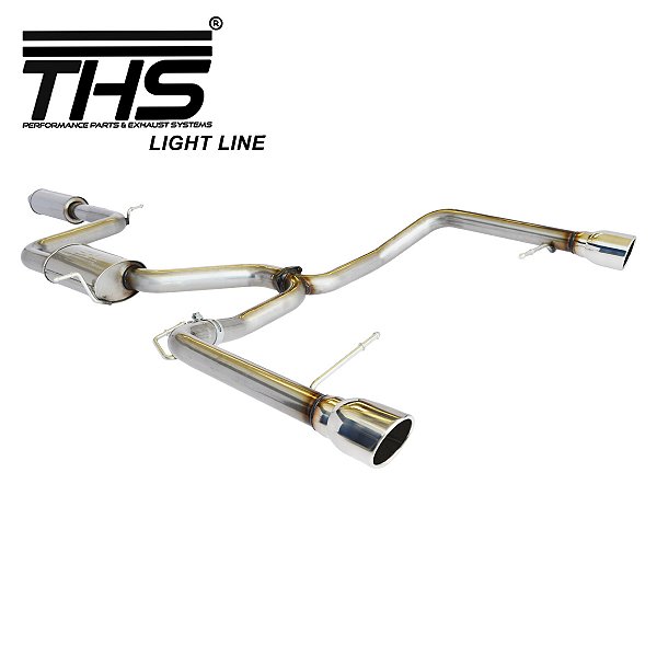 KIT ESCAPAMENTO ESPORTIVO THS EM INOX 409 JETTA GLI CAT BACK 05-2022/....