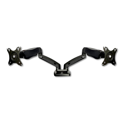 SUPORTE DE MESA PARA DOIS MONITORES ARTICULADO C/ PISTAO A GAS 12" A 32" BLUECASE ATE 8+8KG / VESA