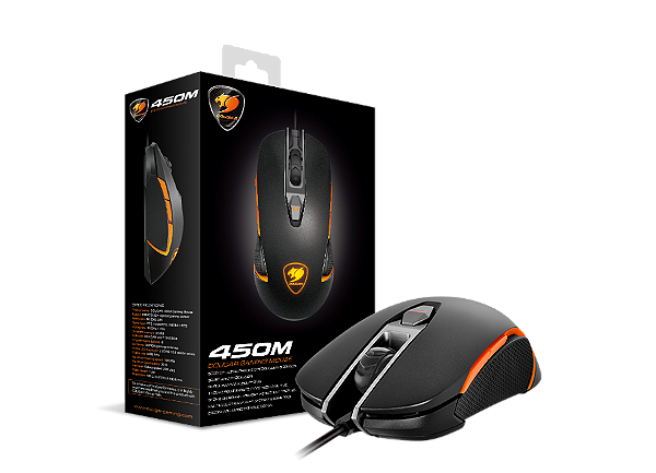 MOUSE GAMER COUGAR 450M 5000DPI USB 8 BOTÕES 30G AMBIDESTRO - CGR-WOMB-450