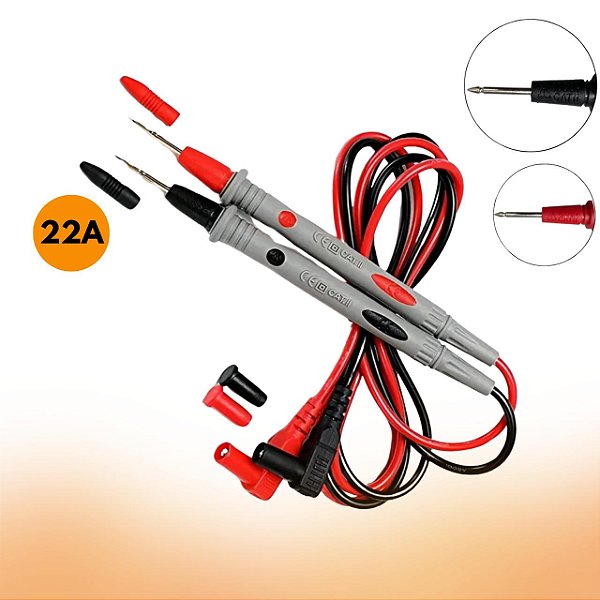 Pontas de Prova para Alicate Multímetro CAT III 1000V