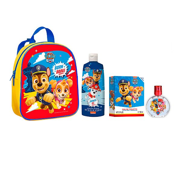 Kit patrulha Canina (perfume EDT 50ml+Gel de banho 300ml+ bolsa)