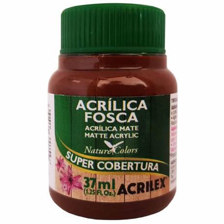 Tinta Acrílica Fosca Acrilex 37ml - Marrom Escuro 526