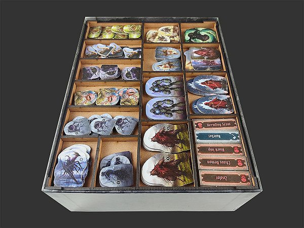 Organizador (INSERT MDF) para Gloomhaven: Jaws of the Lion - (Versão Internacional) + Board Band (Elástico)