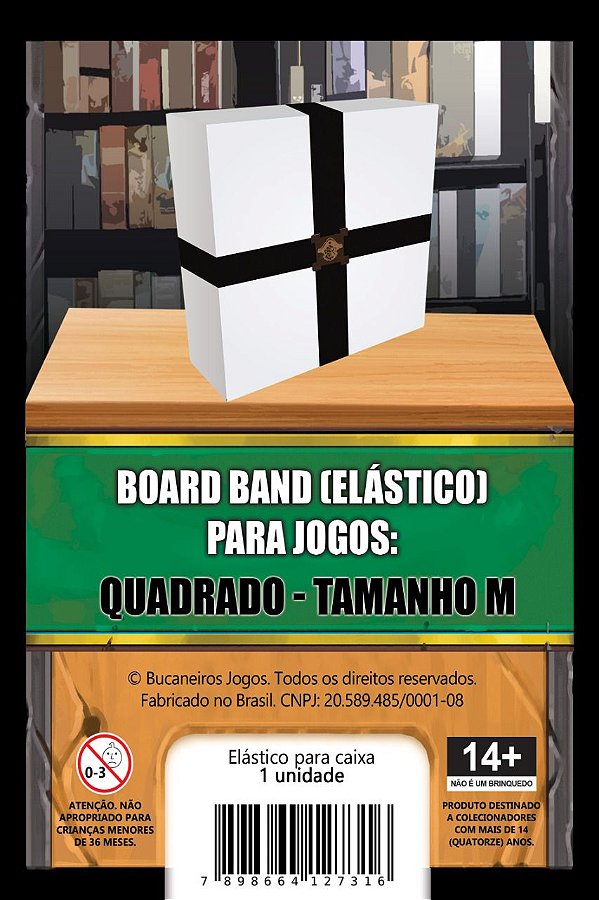 Board Band (Elástico) para Board Games - Caixa Quadrada - Tamanho M