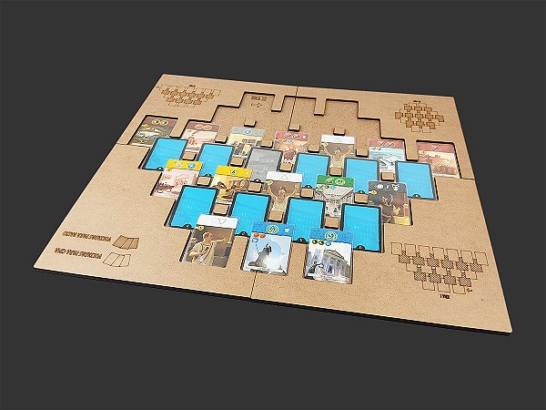 Playmat em MDF para 7 Wonders Duel (Modelo 2) - SEM CASE