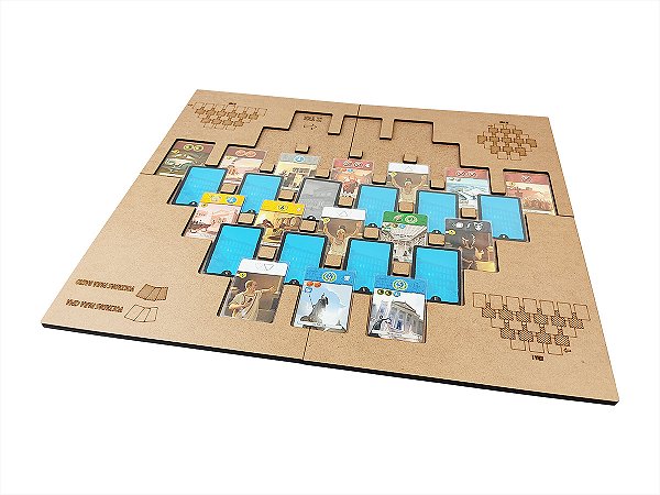 Playmat em MDF para 7 Wonders Duel (Modelo 2) - SEM CASE