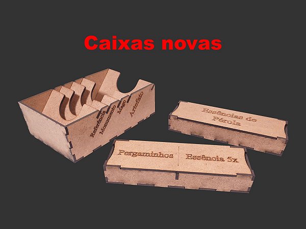 Upgrade Kit para Organizador (INSERT MDF) para Res Arcana (Modelo 1 p/ Modelo 2)