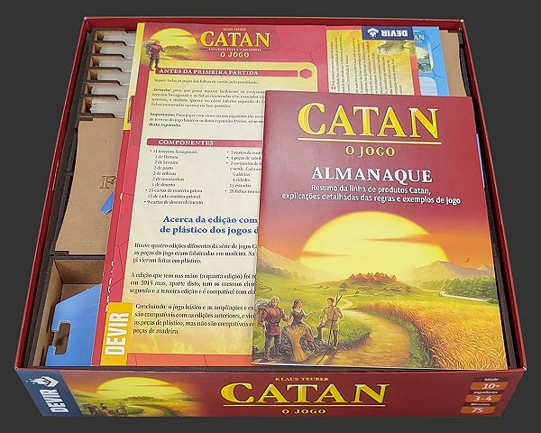 Organizador (INSERT MDF) para Catan - Versão DEVIR - Bucaneiros Jogos ...
