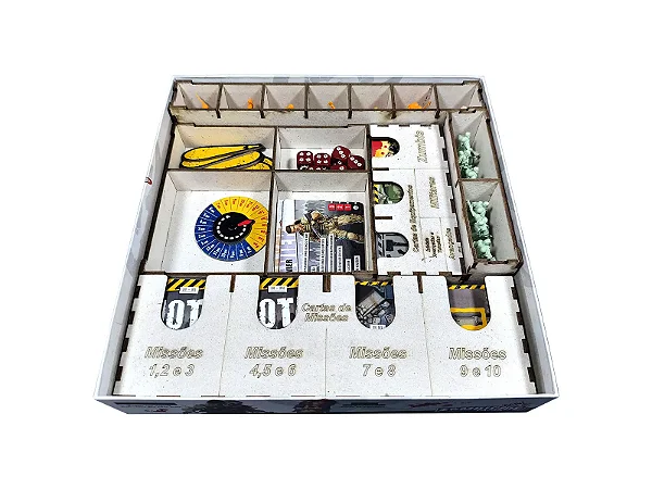 Organizador (SOFT INSERT PARANÁ) para Zombicide 2ª Edição - Fort Hendrix (Expansão)