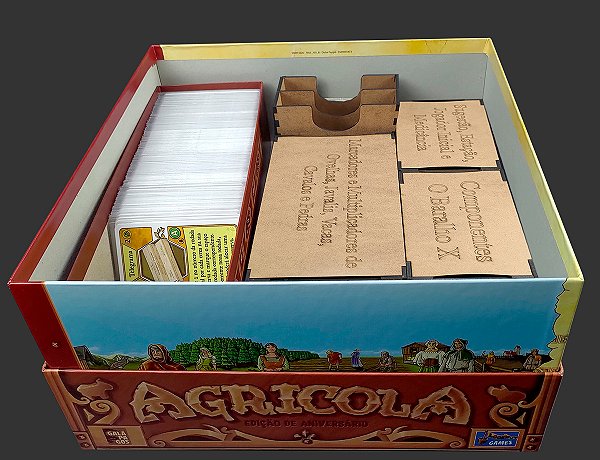 Organizador (INSERT MDF) para Agricola 15 - Edição de Aniversário