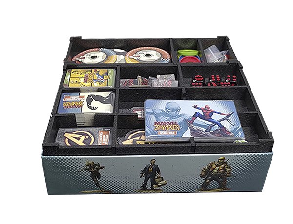 Organizador (SOFT INSERT XPS) para Zombicide: Marvel Zombies Heroes' Resistance + Board Band (Elástico)