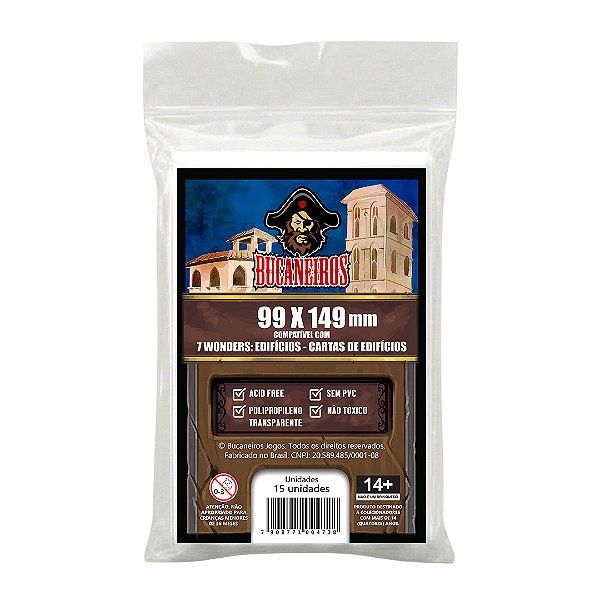 Sleeve Customizado para 7 Wonders: Edifícios - Cartas de Edifício (99 x 149)
