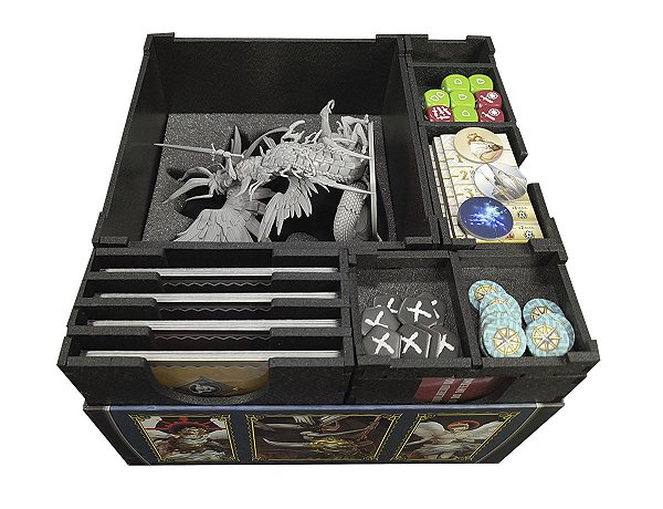 Organizador (SOFT INSERT XPS) para Massive Darkness 2: Heavenfall + Board Band (Elástico)