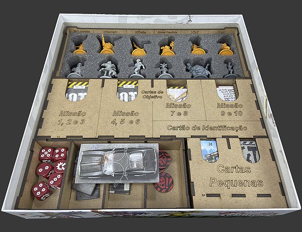 Organizador (INSERT MDF) para Zombicide: Rio Z Janeiro