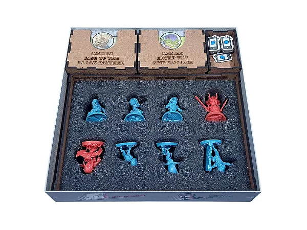 Organizador (INSERT MDF) para Marvel United (Expansões) BLACK Panther e Spider-Verse