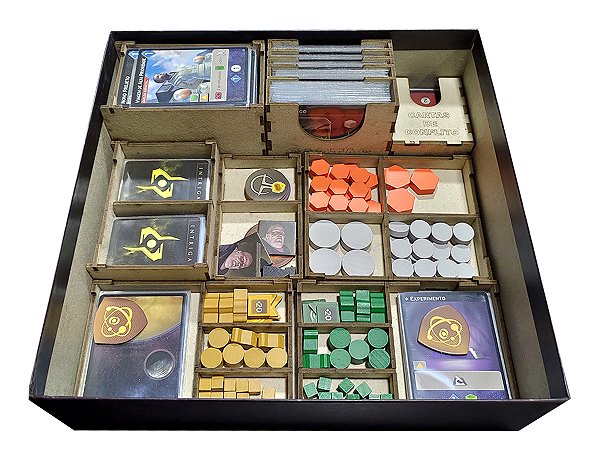 Organizador (SOFT INSERT PARANÁ) para Duna: Imperium - Modelo 3 (com Dashboard) + Board Band (Elástico)