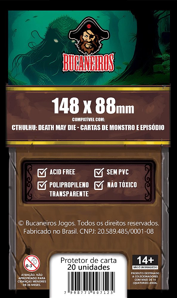 Sleeve Customizado para Cthulhu: Death May Die - Cartas de Monstro e Episódio (148 x 88)