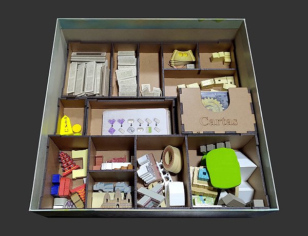Organizador (INSERT MDF) para World Wonders (Modelo 2)