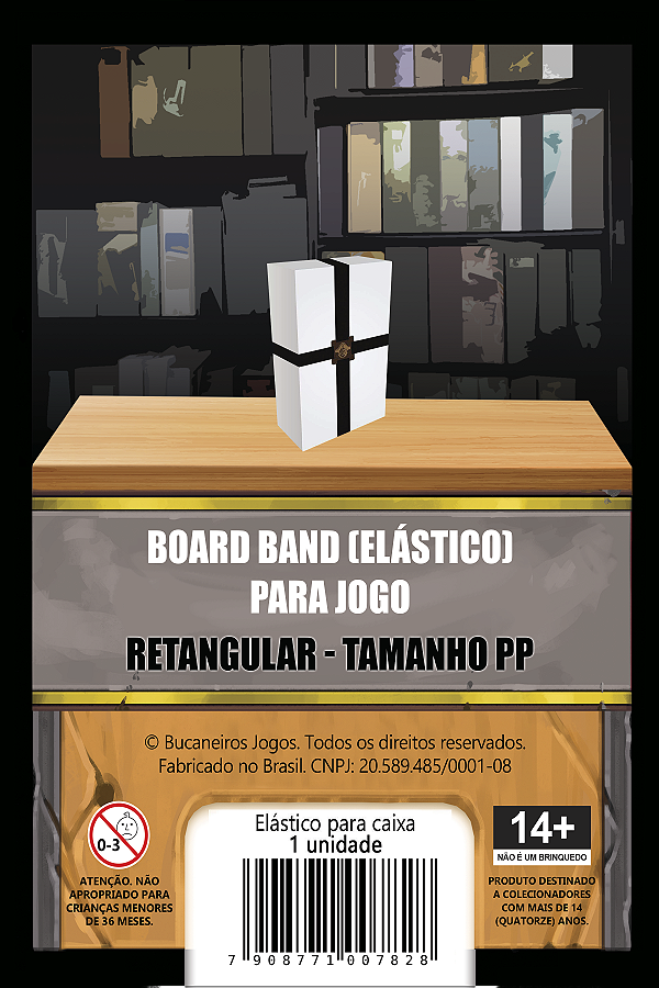 Board Band (Elástico) para Board Games - Caixa Retangular - Tamanho PP