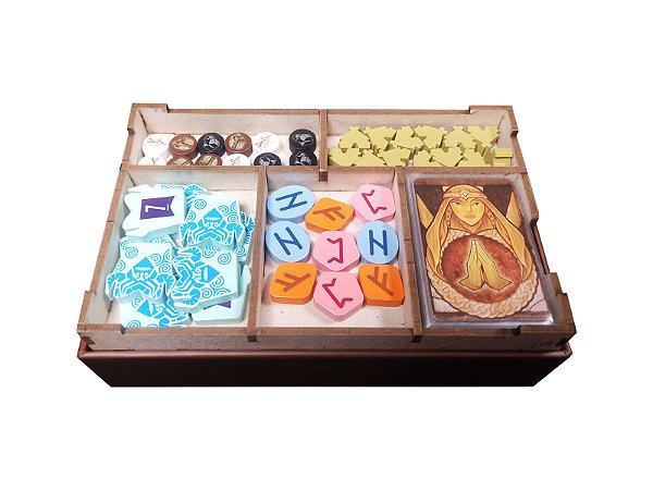 Organizador (SOFT INSERT PARANÁ) para Tiny Epic Vikings + Expansão com Board Band (Elástico)
