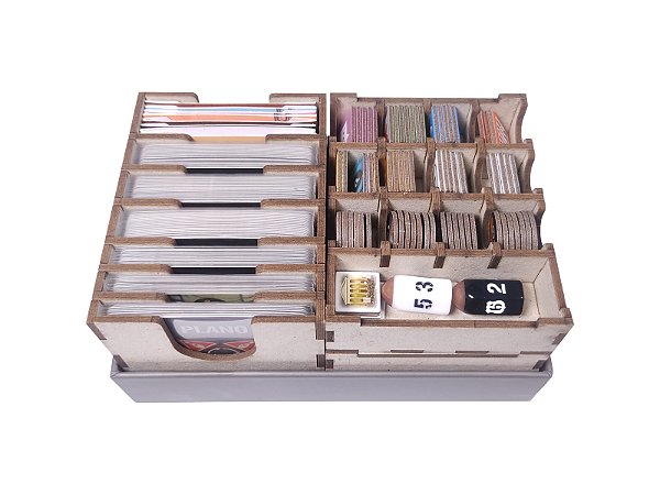 Organizador (SOFT INSERT PARANÁ) para Tiny Epic Crimes + Expansão com Board Band (Elástico)