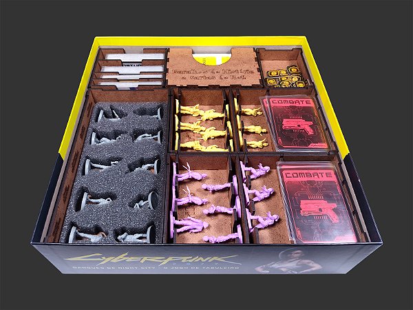 Organizador (INSERT MDF) para Cyberpunk 2077 - Gangues de Night City