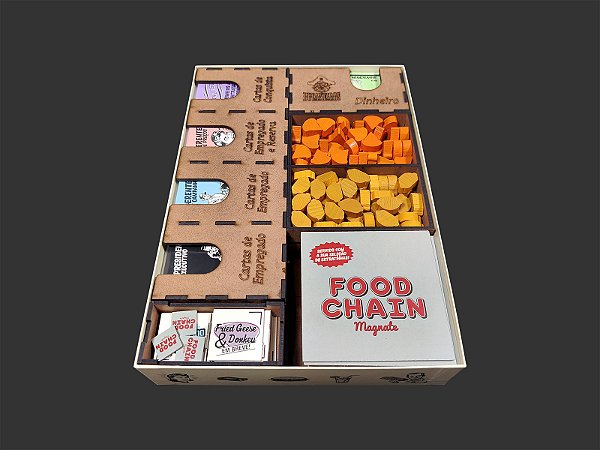 Organizador (INSERT MDF) para Food Chain Magnate (Versão Nacional)