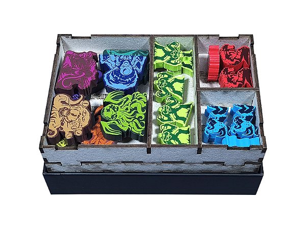 Organizador (SOFT INSERT PARANÁ) para Tiny Epic Cthulhu + Expansão com Board Band (Elástico)