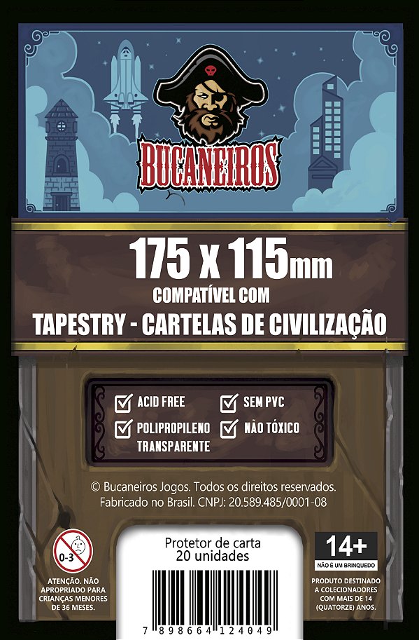 Sleeve Customizado para Tapestry - Cartelas de Civilização (175 x 115)